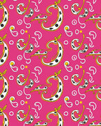 Hot Pink Whimsical Creature Swirls Rug