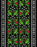 Green Red Creature Black Tribal Border Rug