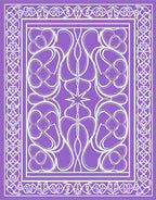 Ornate Lavender White Floral Arabesque Rug