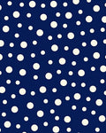 Navy Cream Polka Dot Scatter Rug