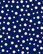 Navy Cream Polka Dot Scatter Rug