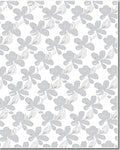Delicate Gray Floral Swirl Arrangement Rug