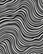 Monochromatic Wavy Line Abstract Rug