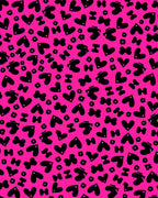 Vibrant Hot Pink Heart Cluster Rug