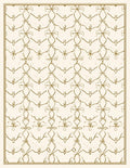 Cream Gold Filigree Net Rug