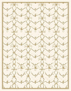 Cream Gold Filigree Net Rug