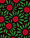 Bold Red Floral Sunburst Rug