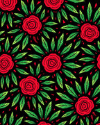Bold Red Floral Sunburst Rug