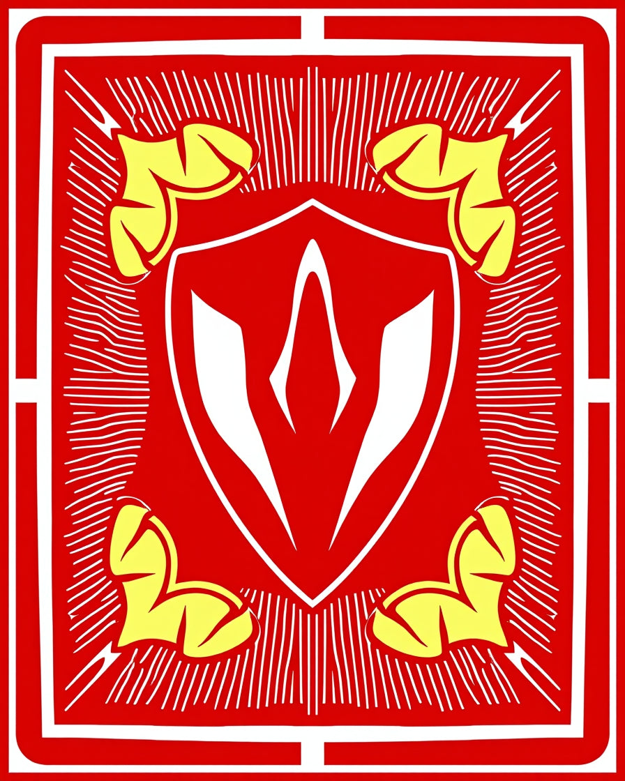 Crimson Shield Yellow Winged Rug