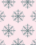 Soft Pink Teal Snowflakes Repeat Rug