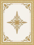 Ornate Gold Filigree Centerpiece Rug
