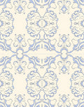 Pale Blue Ornamental Flourish Rug
