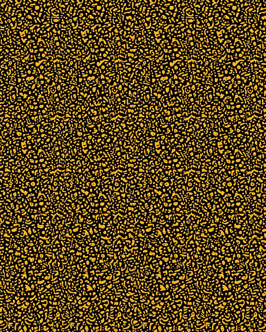 Abstract Organic Gold Black Rug