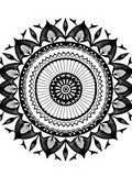 Monochromatic Intricate Mandala Art Rug
