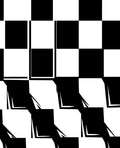 Bold Black White Checkerboard Illusion Rug
