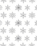 Winter Snowflakes White Gray Repetition Rug