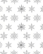Winter Snowflakes White Gray Repetition Rug