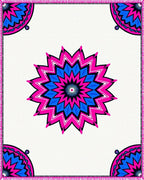 Vibrant Geometric Mandala Medallion Rug