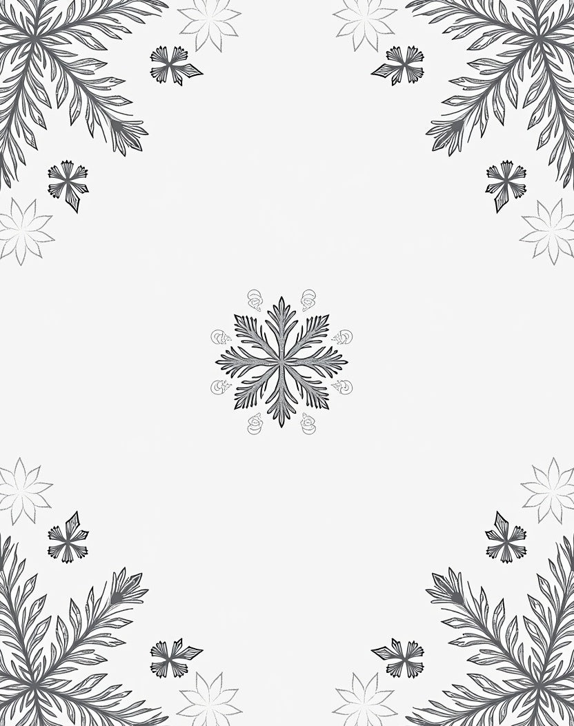 Gray Botanical Snowflake Medallion Rug