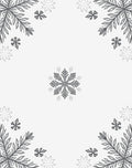 Gray Botanical Snowflake Medallion Rug