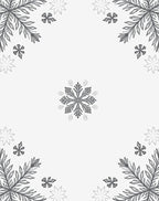 Gray Botanical Snowflake Medallion Rug