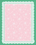 Soft Pink Floral Swirl Lace Rug