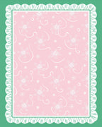 Soft Pink Floral Swirl Lace Rug
