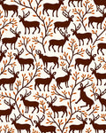 Rustic Woodland Deer And Branches Rug