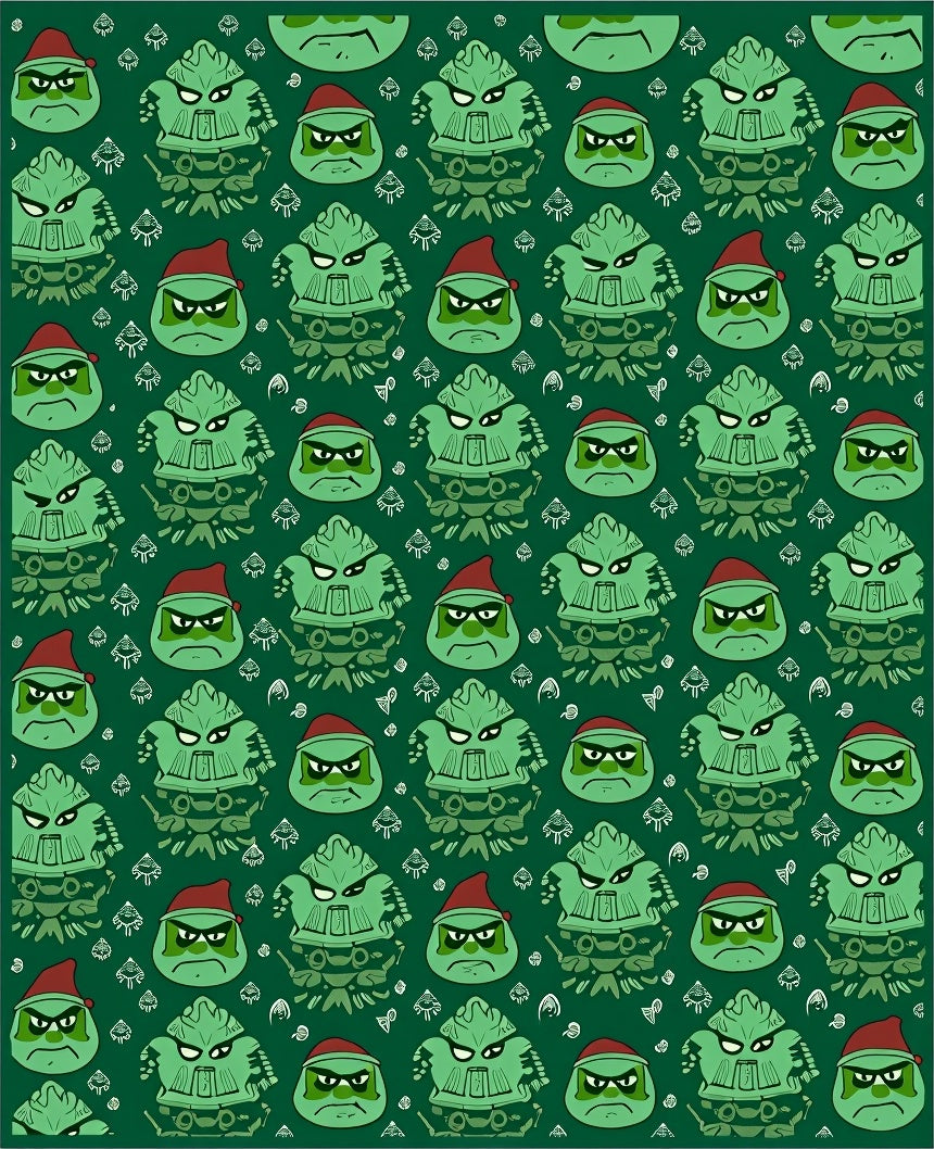 Green Grinch Christmas Monsters Rug