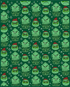 Green Grinch Christmas Monsters Rug
