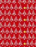 Red White Christmas Trees Yellow Stars Rug