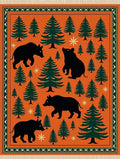 Forest Woodland Creatures Orange Rug