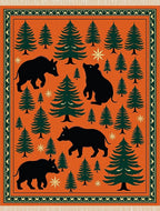 Forest Woodland Creatures Orange Rug