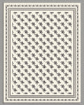 Cream Black Floral Meadow Rug
