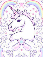 Pastel Rainbow Unicorn Cloud Dream Rug