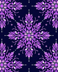 Violet Snowflake Starburst Medallion Rug