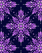 Violet Snowflake Starburst Medallion Rug
