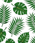 Vivid Emerald Jungle Leaf Collage Rug