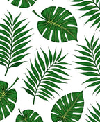 Vivid Emerald Jungle Leaf Collage Rug