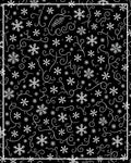 White Snowflake Swirl Whimsy Rug