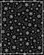 White Snowflake Swirl Whimsy Rug