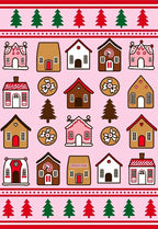 Pastel Gingerbread Village Woodland Whimsy Rug