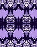 Purple Lavender Symmetrical Floral Rug