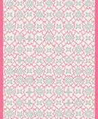 Pink White Starburst Geometric Medallion Rug