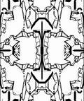 Black and White Geometric Armor Design Rug