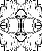 Black and White Geometric Armor Design Rug
