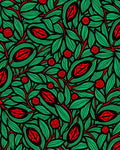 Verdant Scarlet Botanical Bloom Rug