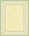 Pale Yellow Floral Vine Frame Rug