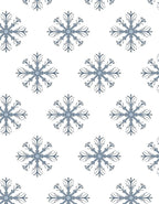 Ice Blue Snowflake Repeating Pattern Rug