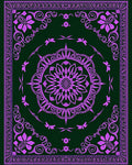 Violet Mandala Floral Border Harmony Rug